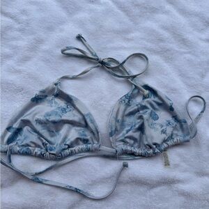 Victoria's Secret Blue Floral Bikini Top